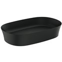 Vasque Ipalyss Noir Mat 60x38 cm sans trop plein et sans plage de robinetterie
