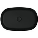 Vasque Ipalyss Noir Mat 60x38 cm sans trop plein et sans plage de robinetterie