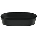 Vasque Ipalyss Noir Mat 60x38 cm sans trop plein et sans plage de robinetterie