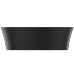 Vasque Ipalyss Noir Mat 60x38 cm sans trop plein et sans plage de robinetterie