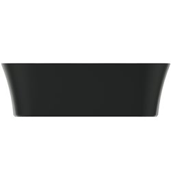Vasque Ipalyss Noir Mat 55x38 cm sans trop plein et sans plage de robinetterie