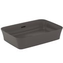 Vasque Ipalyss Gris Ardoise 55x38 cm avec trop plein et sans plage de robinetterie