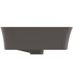 Vasque Ipalyss Gris Ardoise 55x38 cm avec trop plein et sans plage de robinetterie