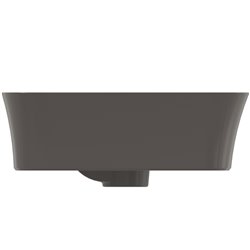 Vasque Ipalyss Gris Ardoise 55x38 cm avec trop plein et avec plage de robinetterie
