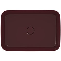 Vasque Ipalyss Grenade 55x38 cm sans trop plein et sans plage de robinetterie