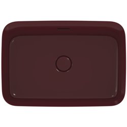 Vasque Ipalyss Grenade 55x38 cm avec trop plein et sans plage de robinetterie