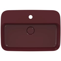 Vasque Ipalyss Grenade 55x38 cm avec trop plein et avec plage de robinetterie