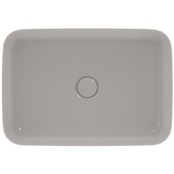 Vasque Ipalyss Ciment 55x38 cm sans trop plein et sans plage de robinetterie