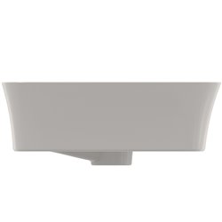 Vasque Ipalyss Ciment 55x38 cm avec trop plein et sans plage de robinetterie