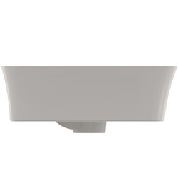 Vasque Ipalyss Ciment 55x38 cm avec trop plein et avec plage de robinetterie