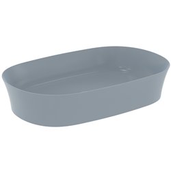 Vasque Ipalyss Bleu Poudré 60x38 cm sans trop plein et sans plage de robinetterie