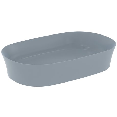 Vasque Ipalyss Bleu Poudré 60x38 cm sans trop plein et sans plage de robinetterie