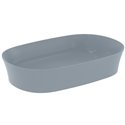 Vasque Ipalyss Bleu Poudré 60x38 cm sans trop plein et sans plage de robinetterie