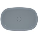Vasque Ipalyss Bleu Poudré 60x38 cm sans trop plein et sans plage de robinetterie