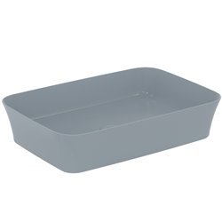 Vasque Ipalyss Bleu Poudré 55x38 cm sans trop plein et sans plage de robinetterie