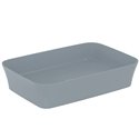 Vasque Ipalyss Bleu Poudré 55x38 cm sans trop plein et sans plage de robinetterie