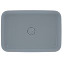 Vasque Ipalyss Bleu Poudré 55x38 cm sans trop plein et sans plage de robinetterie
