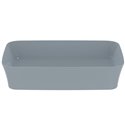 Vasque Ipalyss Bleu Poudré 55x38 cm sans trop plein et sans plage de robinetterie