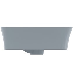 Vasque Ipalyss Bleu Poudré 55x38 cm avec trop plein et avec plage de robinetterie