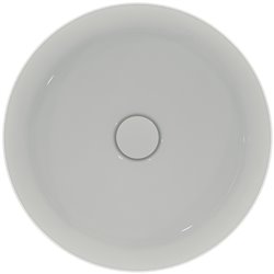 Vasque Ipalyss Blanc Brillant Ø40 cm sans trop plein et sans plage de robinetterie