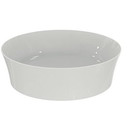 Vasque Ipalyss Blanc Brillant Ø40 cm sans trop plein et sans plage de robinetterie