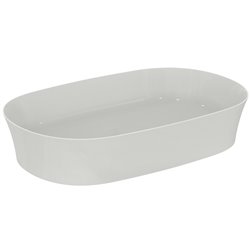 Vasque Ipalyss Blanc Brillant 60x38 cm sans trop plein et sans plage de robinetterie