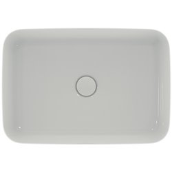 Vasque Ipalyss Blanc Brillant 55x38 cm sans trop plein et sans plage de robinetterie