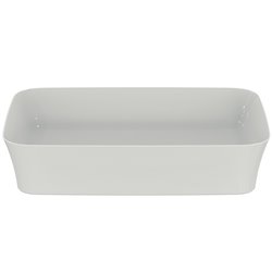 Vasque Ipalyss Blanc Brillant 55x38 cm sans trop plein et sans plage de robinetterie