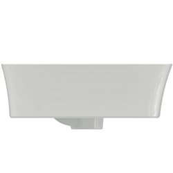 Vasque Ipalyss Blanc Brillant 55x38 cm avec trop plein et avec plage de robinetterie