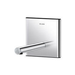 Robinet de lavabo encastrable avec Boîtier d'encastrement Poli brillant Par piles Bec L190 mm