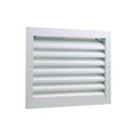Grille extérieure aluminium GAE pas d'aillettes 25 mm 400x150 mm