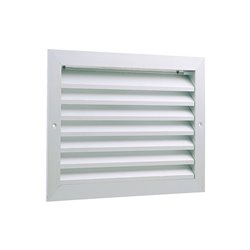 Grille extérieure aluminium GAE pas d'aillettes 25 mm 600x300 mm