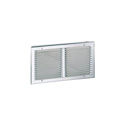 Grille extérieure aluminium GAE pas d'aillettes 10 mm 300x100 mm