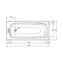 Baignoire rectangulaire 170x75 cm