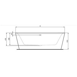 Baignoire ilot Dea 180x80 cm 220 Litres Noir mat