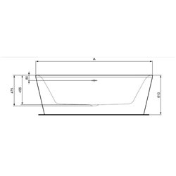 Baignoire ilot Dea 170x75 cm 185 Litres Noir mat