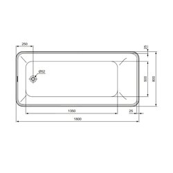 Baignoire ilot Conca 180x80 cm