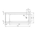 Baignoire Rectangulaire Connect Air 170x70 cm tête réversible
