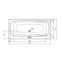 Baignoire rectangulaire 190x90 cm Duo