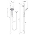 Ensemble de douche Idealrain Pro douchette 3 jets