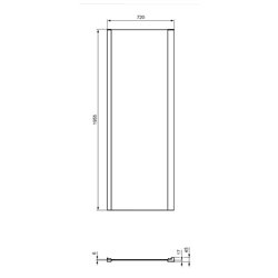 Paroi de douche Connect 2 75 cm profilés argent brillant