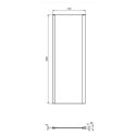 Paroi de douche Connect 2 75 cm profilés argent brillant