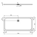 Receveur de douche Ultra Flat S rectangulaire 170x80 cm Gris Béton