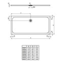 Receveur de douche Ultra Flat S rectangulaire 180x100 cm Gris Béton