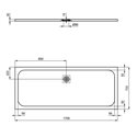 Receveur de douche Ultra Flat S rectangulaire 170x70 cm Noir Intense