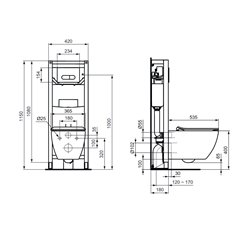 Pack Bâti-support Prosys 120 avec cuvette Tesi