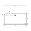 Receveur de douche Ultra Flat S rectangulaire 200x100 cm Gris Béton