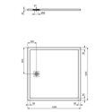 Receveur de douche Ultra Flat S carré 120x120 cm Noir Intense