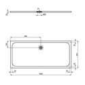 Receveur de douche Ultra Flat S rectangulaire 180x80 cm Noir Intense