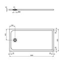 Receveur de douche Ultra Flat S rectangulaire 160x80 cm Noir Intense